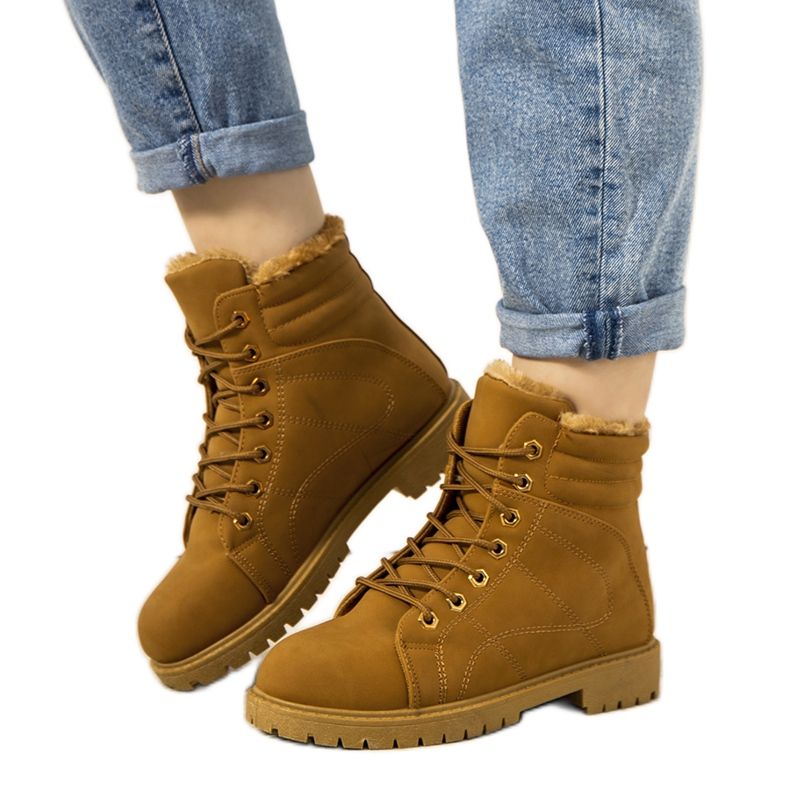 Bottines Panicucci isolées camel pour femmes brun