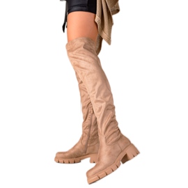 Gogo Bottes beiges décontractées