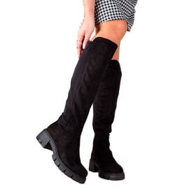 Gogo Bottines en daim noir
