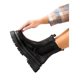 Filippo Bottines Chelsea noires sur la plateforme