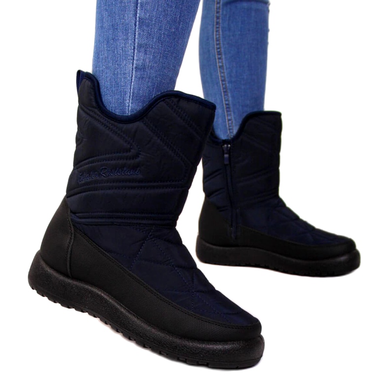 Bottes de neige imperméables News W EVE309C bleu marine
