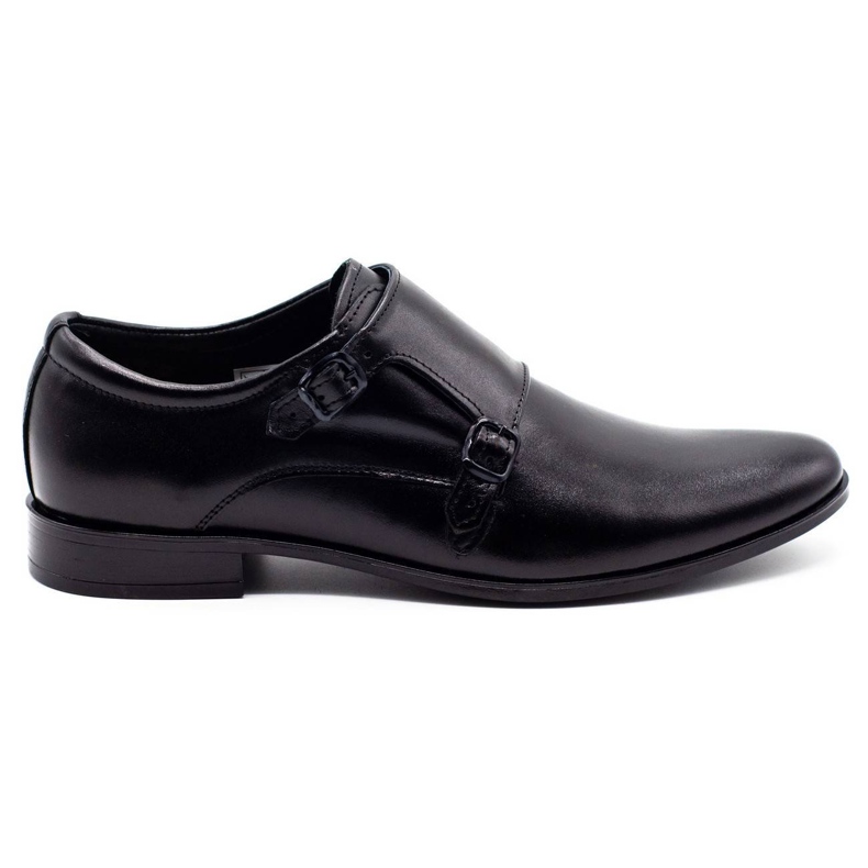 Olivier Chaussures en cuir masculin moines 287l noirs le noir