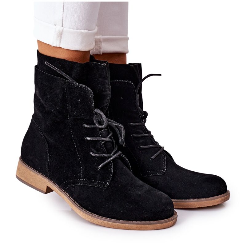 PS1 Noir Violetta Bottes noires à double tige le noir