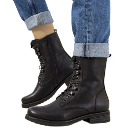 Bottes isolées noires de Muro le noir