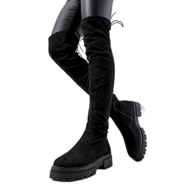 Boots noires sur semelle haute Paulino
