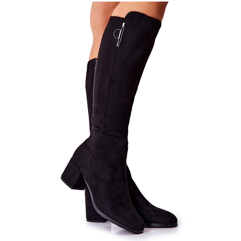 PG1 Bottes En Daim Avec Fermeture À Glissière Noir Magnizio le noir