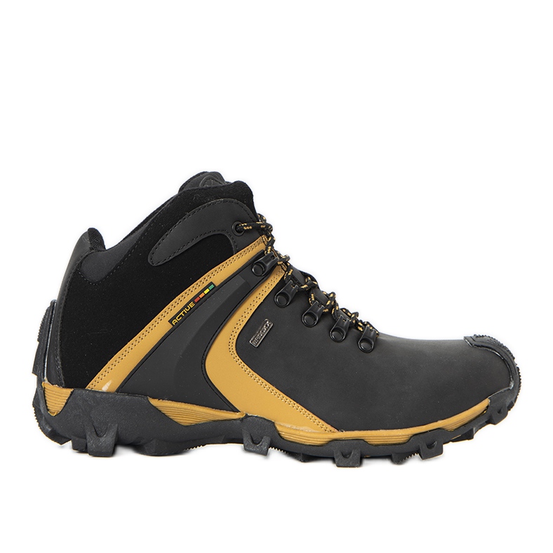 Chaussures de sport isolées Barry noires pour hommes le noir jaune