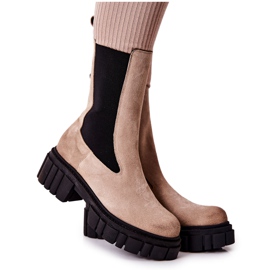 Bottes en cuir Workers Laura Messi Beige clair 2421 brun Bottes en cuir Workers Laura Messi Beige clair 2421 brun