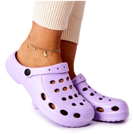 Pantoufles violettes en mousse Eva pour femmes