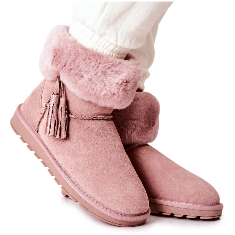 FS1 Mukluki Bottes de neige chaudes Fringe Rose Sorella
