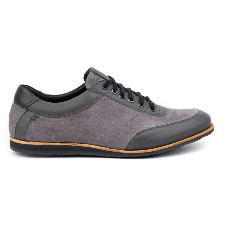 Olivier Chaussures en cuir pour hommes grises 7007KB