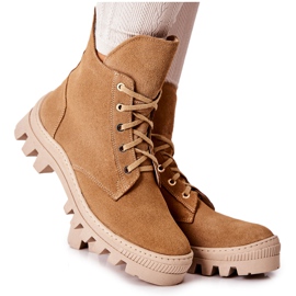 PF1 Bottines Chaudes En Daim Camel Annabeth beige