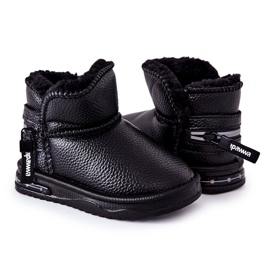PA1 Bottes de neige noires Frosty pour enfants