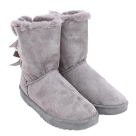 Bottes de neige pour femmes avec nœuds Tosse Grey gris Bottes de neige pour femmes avec nœuds Tosse Grey gris