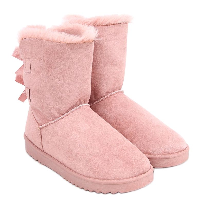 Bottes de neige pour femmes avec nœuds Tosse Pink rose