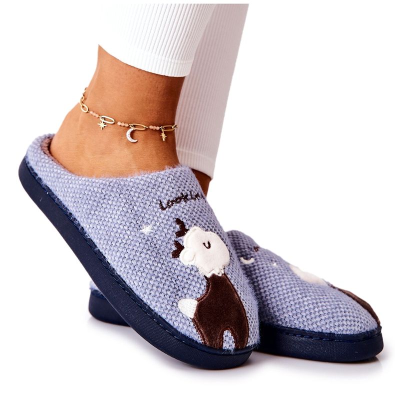 WJ1 Chaussons chauds renne Blue Jilly brun bleu WJ1 Chaussons chauds renne Blue Jilly brun bleu