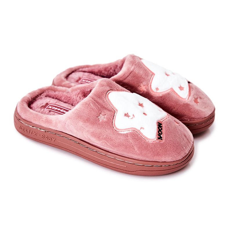 WJ1 Chaussons Chauds Enfant Etoiles Rose foncé Nella blanche WJ1 Chaussons Chauds Enfant Etoiles Rose foncé Nella blanche