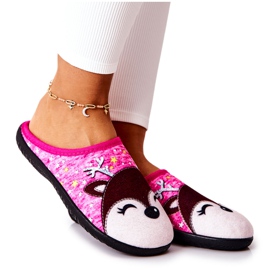 WJ1 Chaussons chauds Renne Rose Taffy