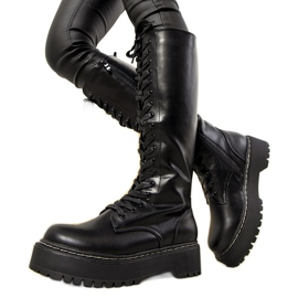 Bottes pour femmes isolées noires de Patino le noir