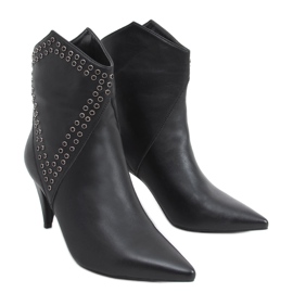 Bottines Girme noires à talons hauts le noir