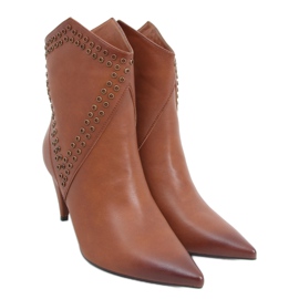 Bottines à talons Girme Camel brun