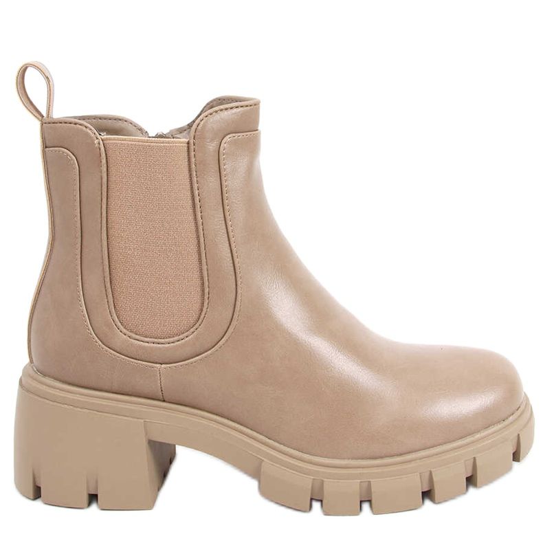 Boots sur semelle haute Gunno Khaki beige kaki