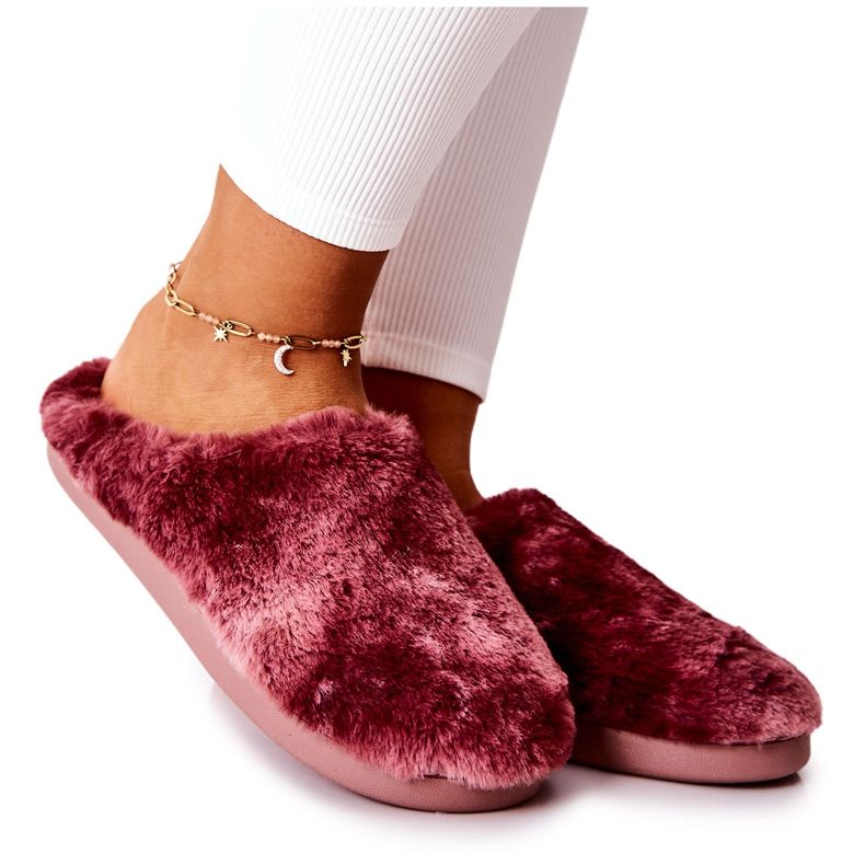 WJ1 Chaussons en fourrure rose chaud WJ1 Chaussons en fourrure rose chaud