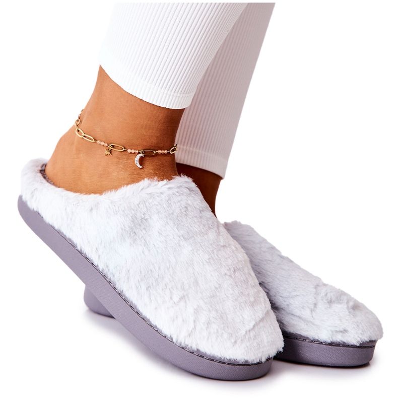 WJ1 Chaussons Fourrure Chaud Gris Clair Mecy WJ1 Chaussons Fourrure Chaud Gris Clair Mecy