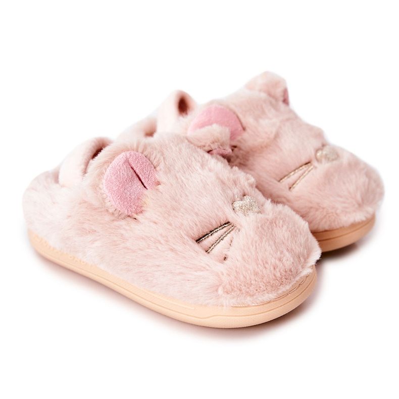 WJ1 Chaussons Enfant Chatons Avec Oreilles Rose Clair Tammy WJ1 Chaussons Enfant Chatons Avec Oreilles Rose Clair Tammy