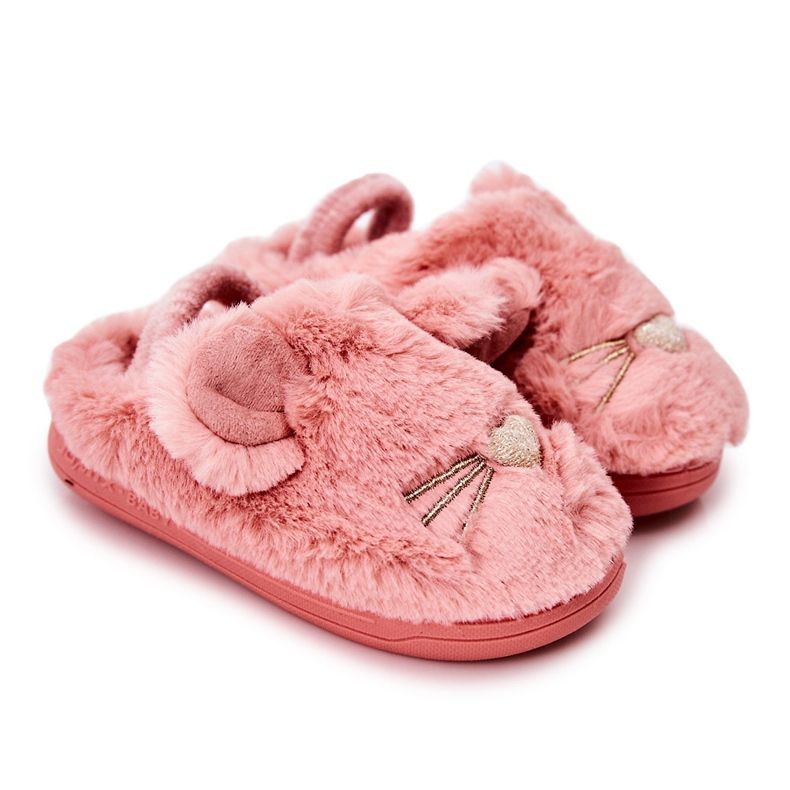 WJ1 Chaussons Enfant Chatons Aux Oreilles Tammy Roses