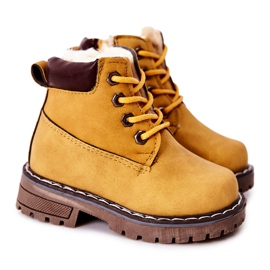 WT1 Bottes de trappeur chaudes pour enfants Yellow Royals jaune