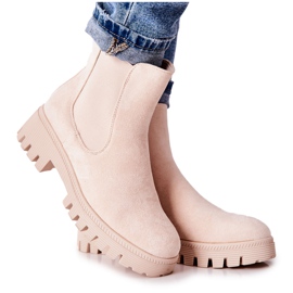 PS1 Bottes Chaudes En Daim Beige Clair Tozzi