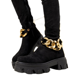 Boots noires sur semelle épaisse Alines