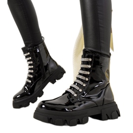 Bottes isolées noires de Mariones le noir