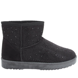 Bottes de neige courtes Emusy d'Amber Black le noir
