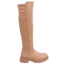 Bottes cavalières femme Sofia Kaki brun