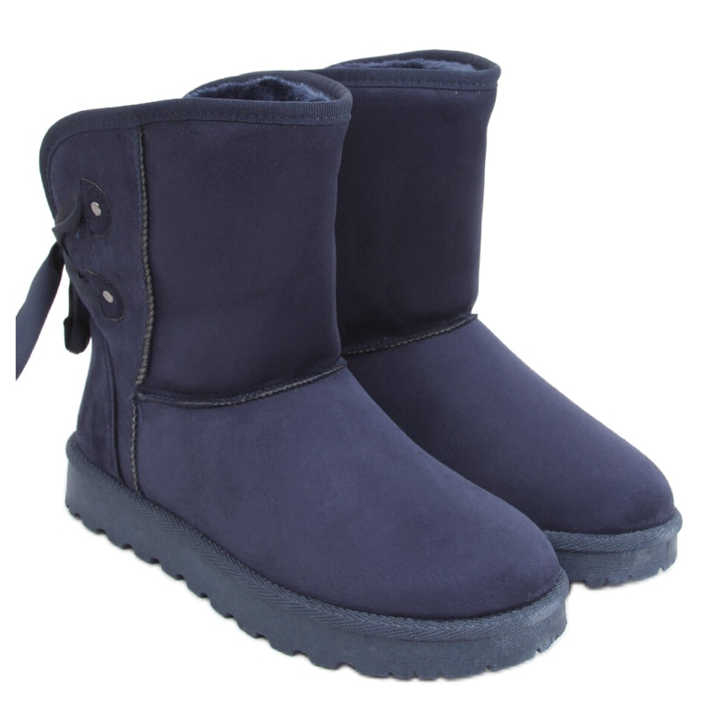 Bottes de neige Emusy avec nœuds Stella Blue bleu marin