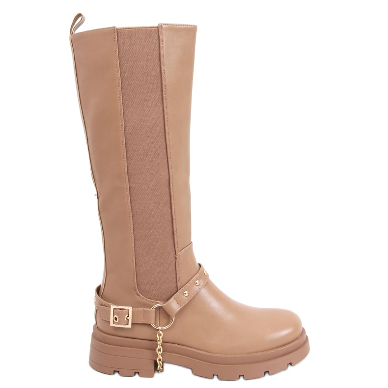 Bottes cavalières femme Yuna Camel brun