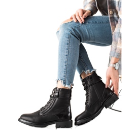Evento Bottes noires à lacets décontractées