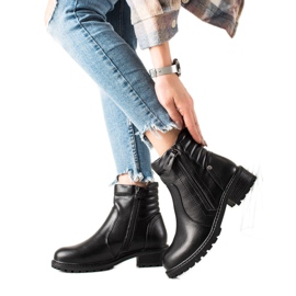 Evento Bottes classiques avec une fermeture éclair décorative noir