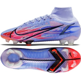 Nike Mercurial Superfly 8 Elite Km Fg M DB2859 506 chaussures de football multicolore roses et violets