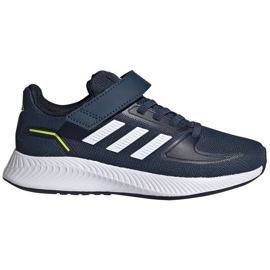 Chaussures Adidas Runfalcon 2.0 C Jr FZ0110 blanche bleu marin