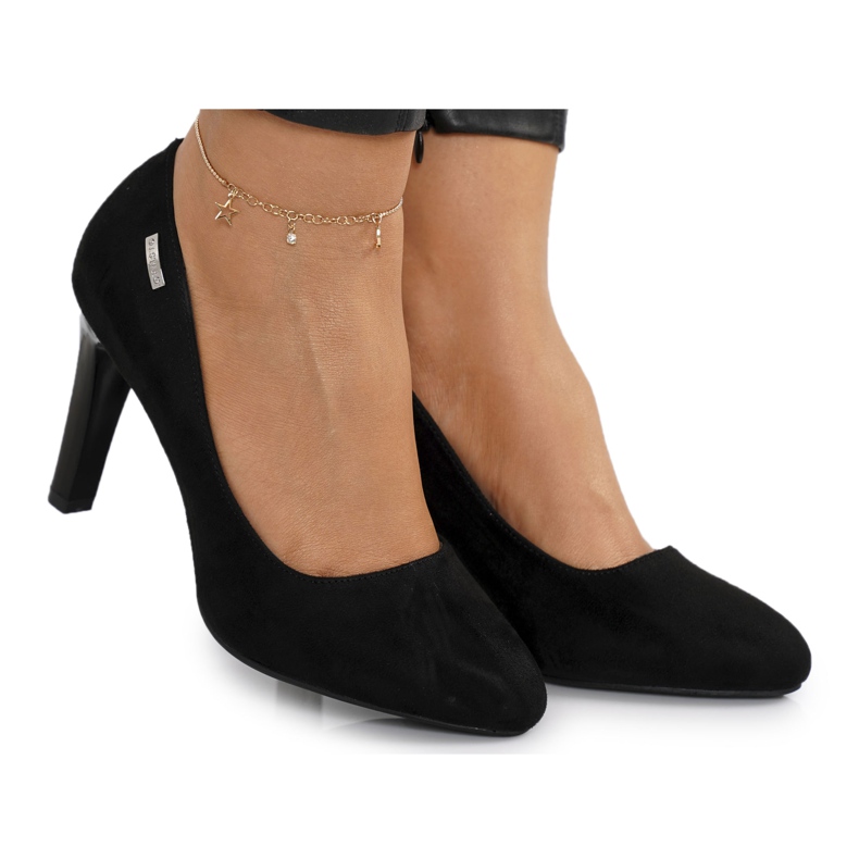 PJ1 Escarpins Classiques On A Bar Daim Noir Eliana le noir