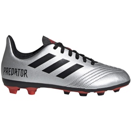 Chaussures de foot Adidas Predator 19.4 FxG Jr G25822 argent