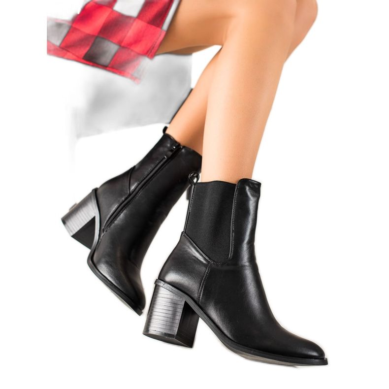 Laura Mode Bottes élégantes le noir Laura Mode Bottes élégantes le noir