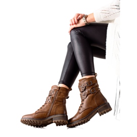 Super Mode Bottines à lacets marron brun