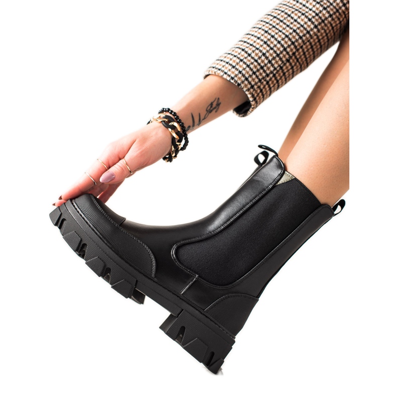 Seastar Bottes de mode de travail le noir