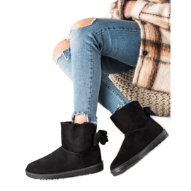 TRENDI Mukluki en daim noir