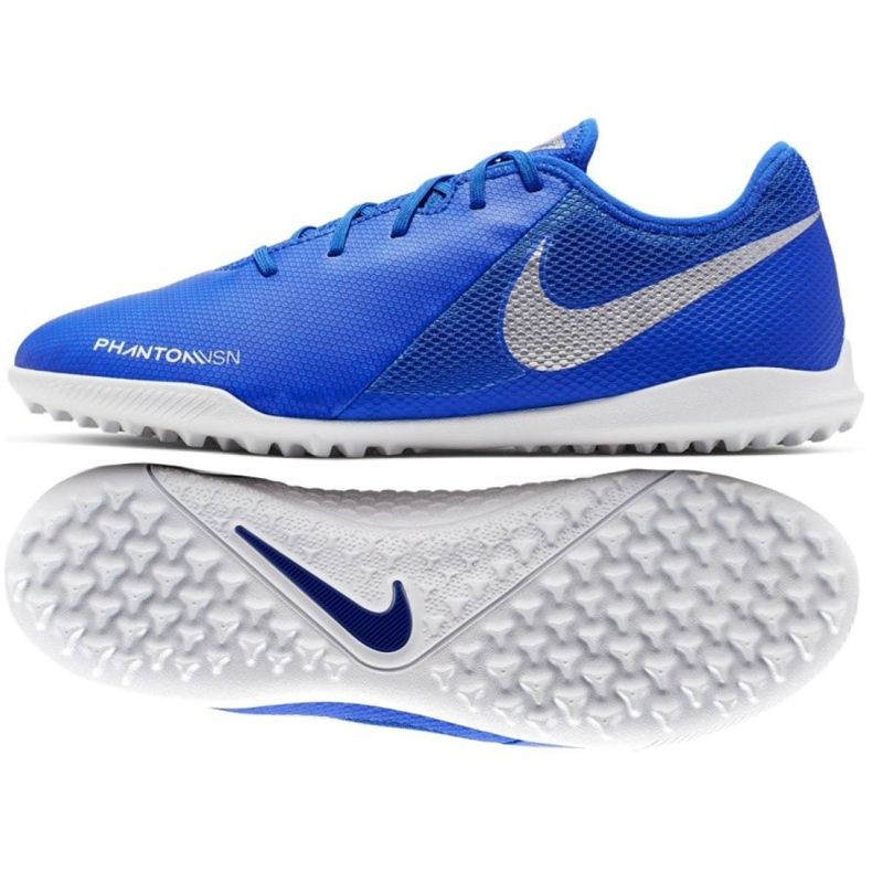 Nike Phantom Vsn Academy Tf M AO3223-410 chaussures de football bleu