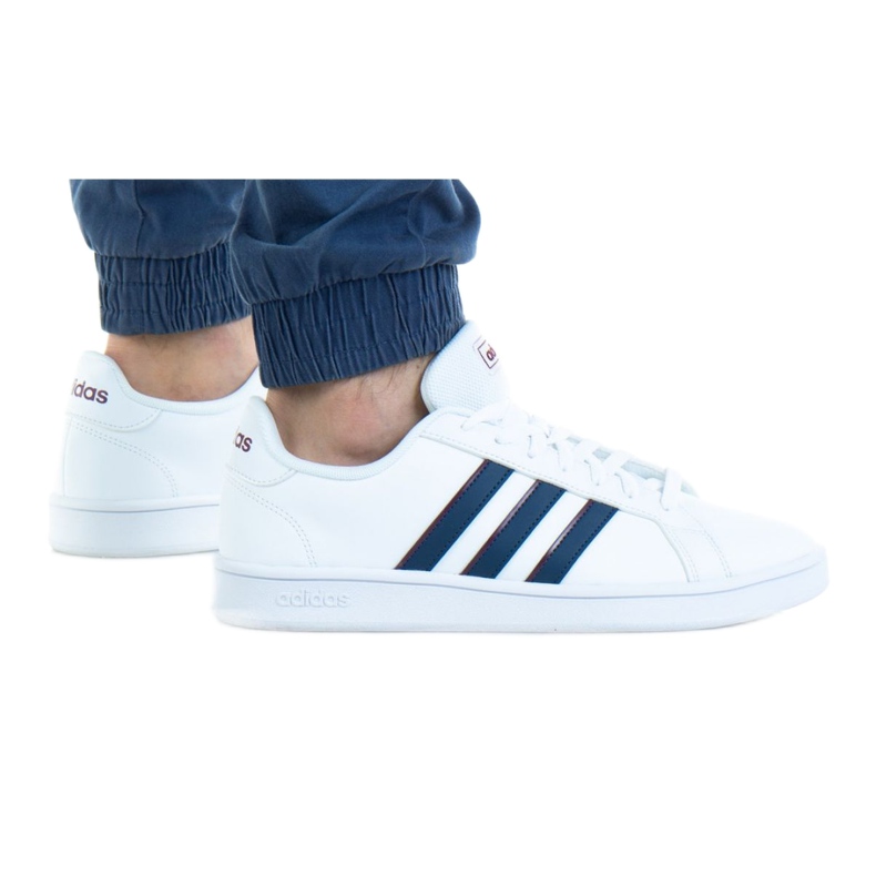 Chaussures Adidas Grand Court Base M GY8391 blanche bleu Chaussures Adidas Grand Court Base M GY8391 blanche bleu